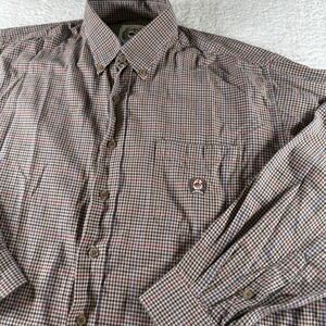 Cinch Shirt Mens L Brown Red Green Western Button Rancher Cotton Rodeo Dress